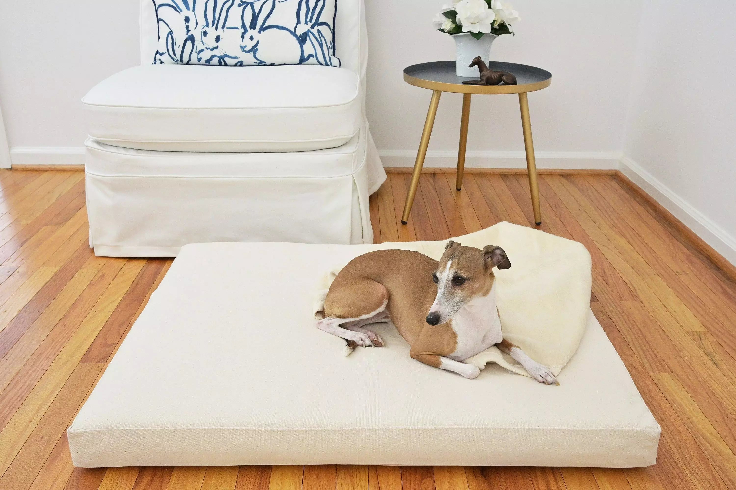 Organic Cotton Dog BED Cover, Natural Canvas – All Natural Dog Beds
