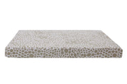 orthopedic dog bed in light brown circle pebble pattern