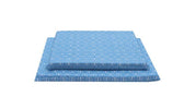 blue and white modern patterned latex dog mat