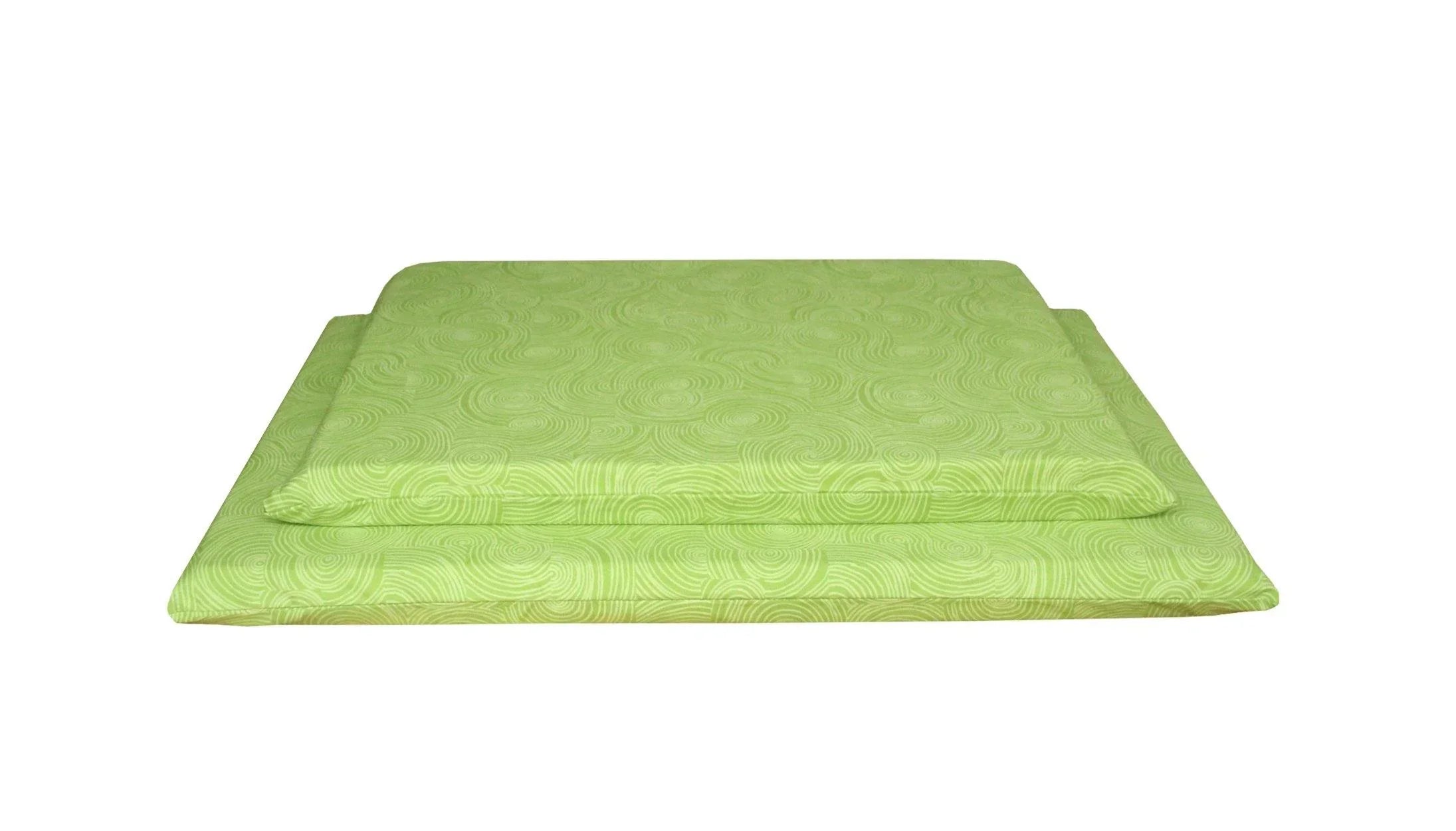 organic cotton orthopedic dog bed lime