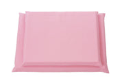top view of pink organic dog mat covers